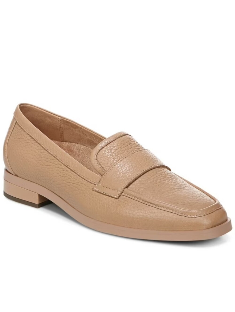 Vionic Sellah Classic Leather Square Toe Penny Loafer Tan Macaroon Size 6.5